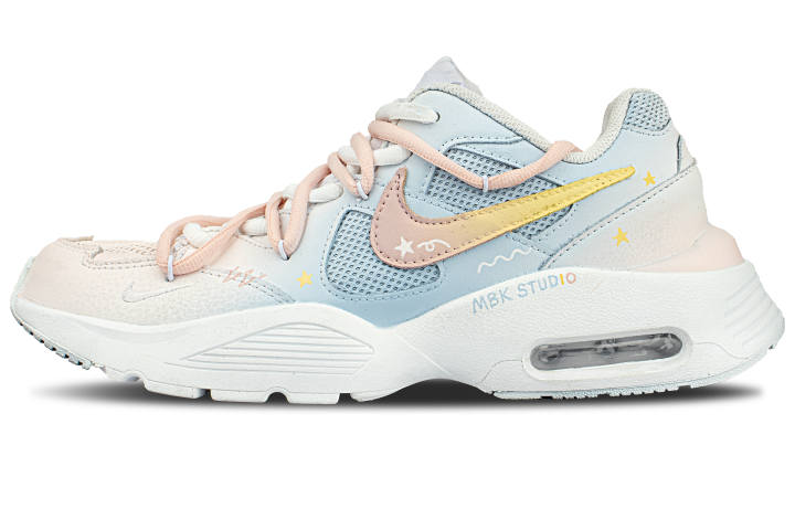 Nike Nike Air Max Fusion Fabric Low top Casual Running Shoes Unisex Pink Blue
