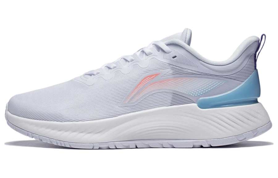 Li-Ning Li Ning YueYing Element Slip Resistant, Abrasion Resistant, Breathable Low top Running Shoes Men's White Blue Purple