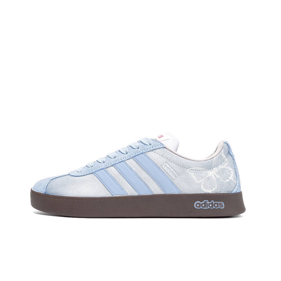 Adidas Neo Vl Court Longing Butterfly, Amber Slip Resistant Abrasion Resistant Low top Skateboard Shoes Unisex Blue