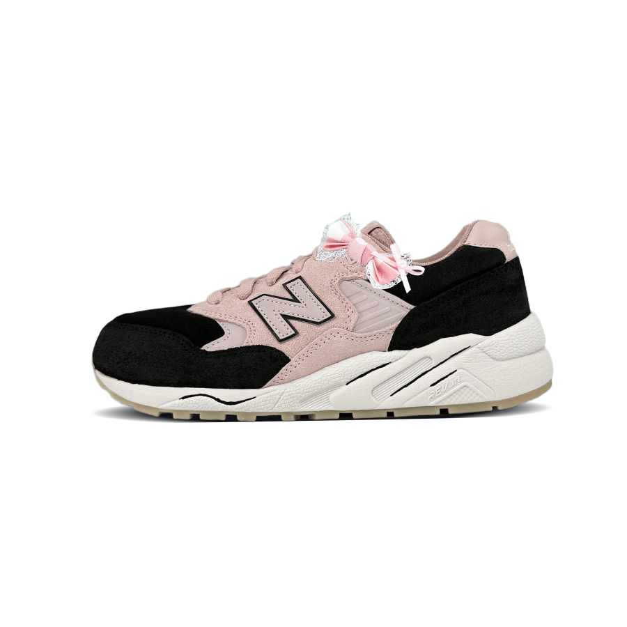 New Balance New Balance NB 580 Cow Leather Abrasion Resistant Low top Running Shoes Women's Black Pink