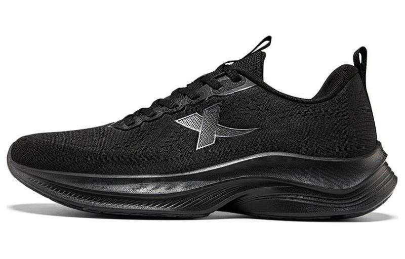 XTEP Cushioning Slip Resistant Abrasion Resistant Breathable Low top Running Shoes Men's Black