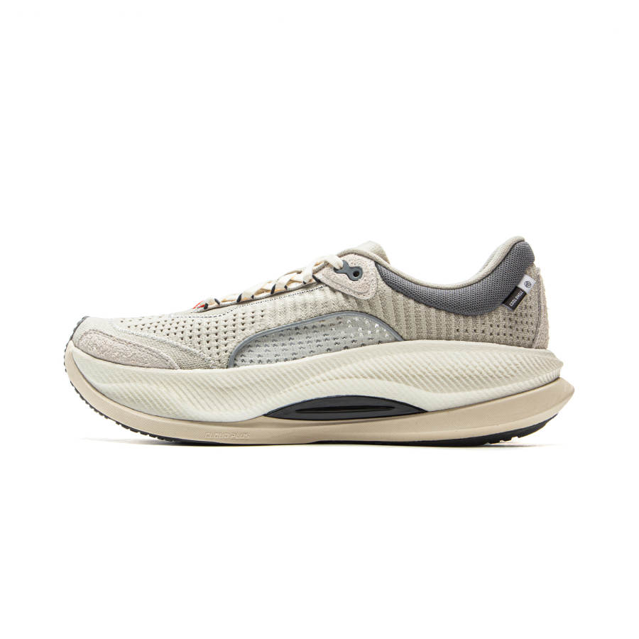 Li-Ning Li Ning Cushioning Reflective Rebound Low top Casual Running Shoes Men's White Gray