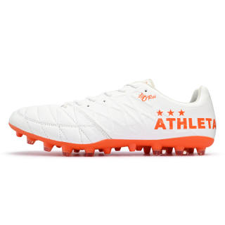 ATHLETA Wide Fit MG Multi Ground Artificial Turf Soccer Shoes Men's White/Orange