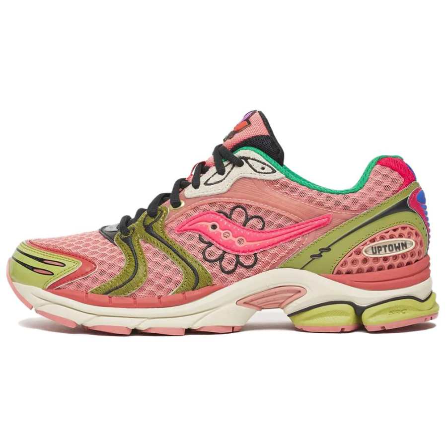 Saucony Jae Tips x Saucony ProGrid Triumph Victory 4 Running Shoes Unisex Pink Green
