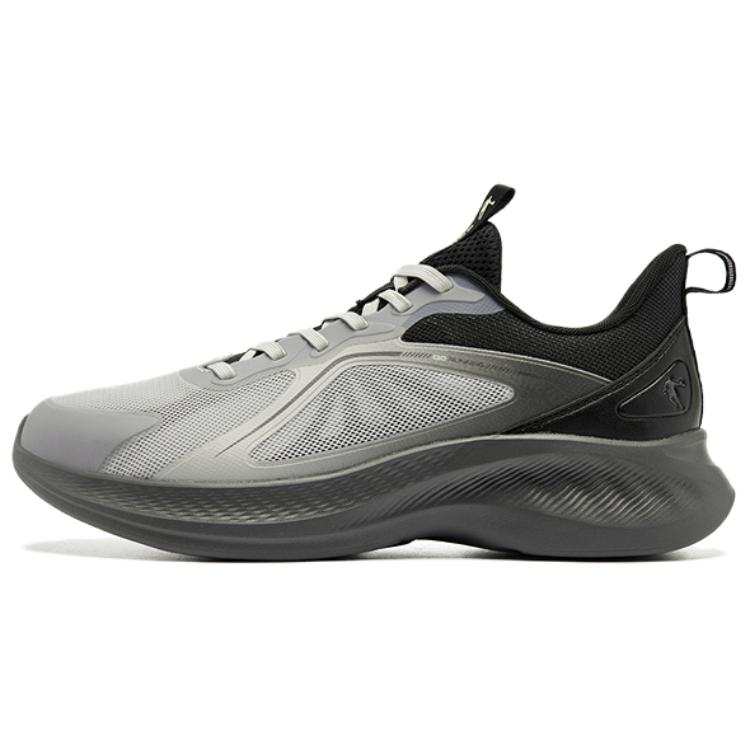 QIAODAN Cushioning, Wear Resistant Low top Casual Running Shoes Men's Gray Black