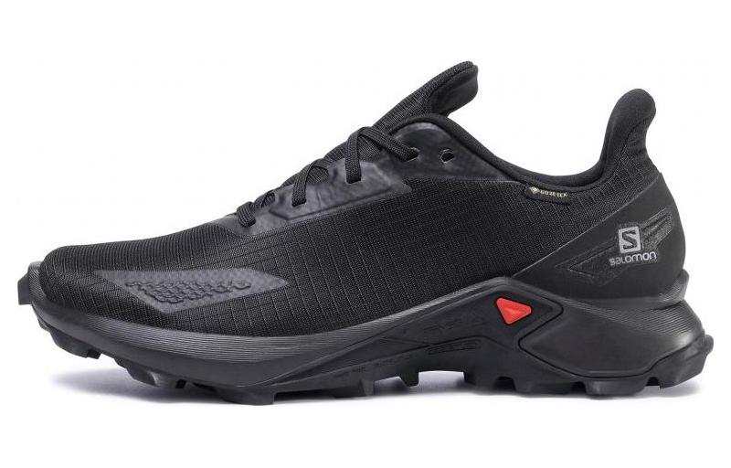 SALOMON ALPHACROSS Fabric Abrasion Resistant Breathable Low top Running Shoes Men's Black