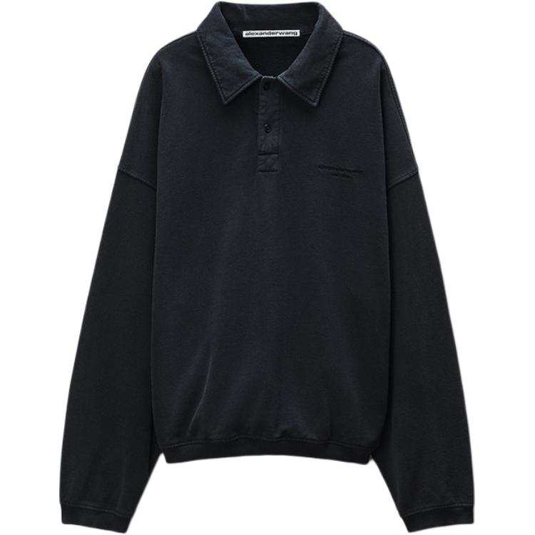 Alexander Wang Button Detailed Long-Sleeved Polo Shirt