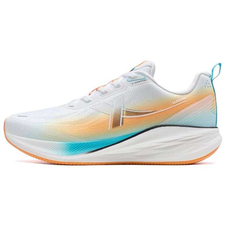 XTEP 5.0LITE Fabric Slip Resistant Abrasion Resistant Low top Running Shoes Women's White Blue Orange