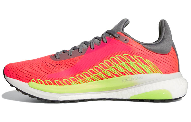 Adidas Adidas Solar Glide 3 ST Mesh Athleisure Slip Resistant Low top Running Shoes Women's Pink White Green