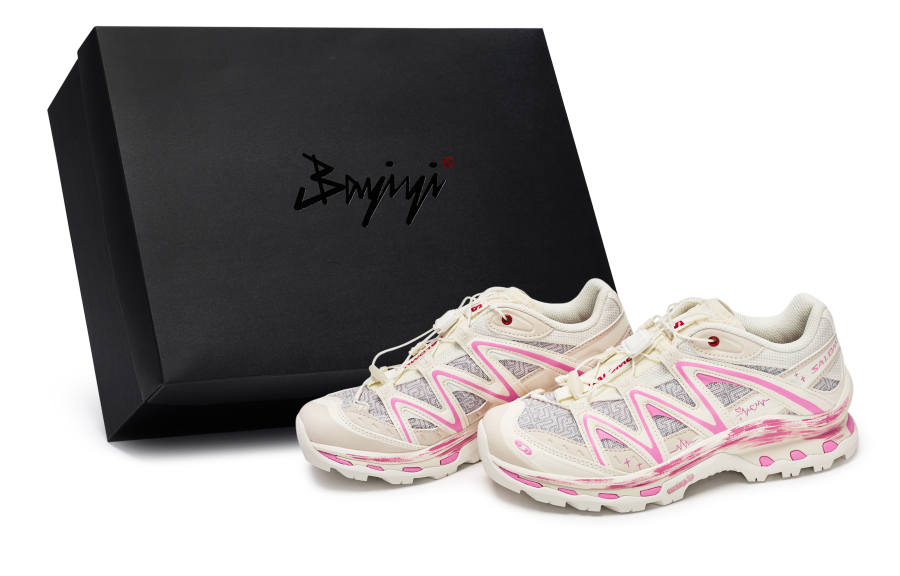 SALOMON CNY Low top Running Shoes Unisex Beige Pink