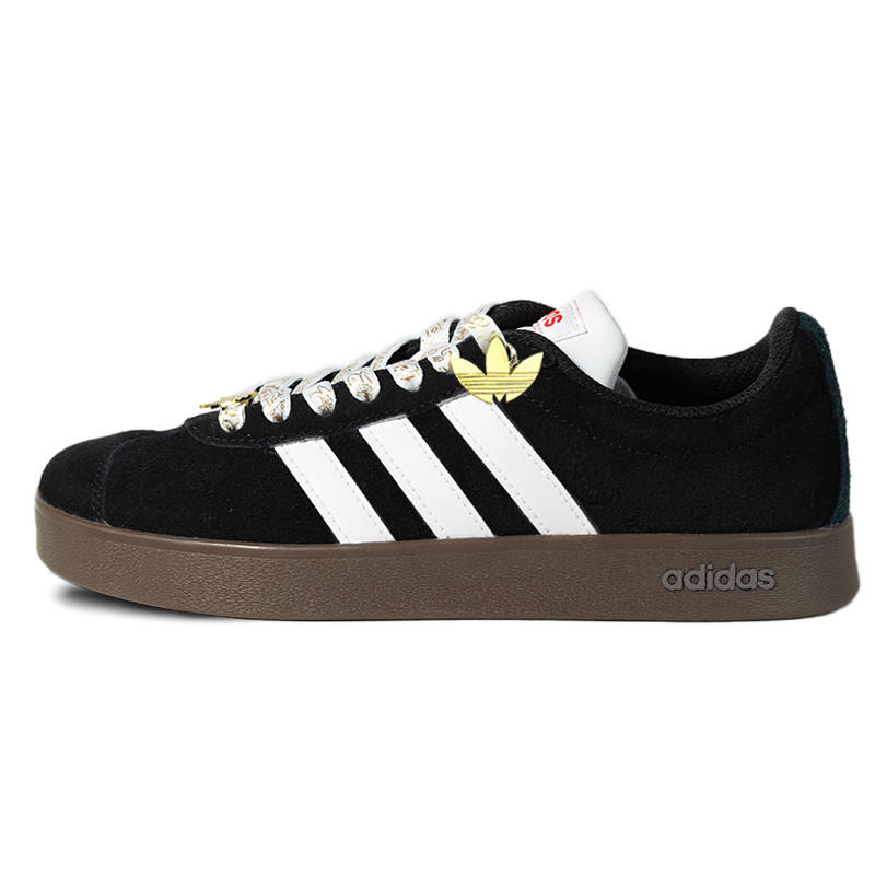 Adidas Adidas VL COURT 2.0 Low top Skateboard Shoes Unisex Black Gold