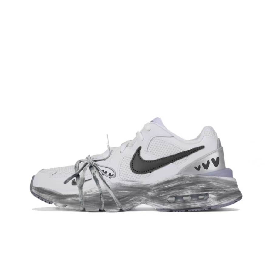 Nike Nike Air Max Fusion Cushioning Slip Resistant Abrasion Resistant Low top Running Shoes Women's Black White