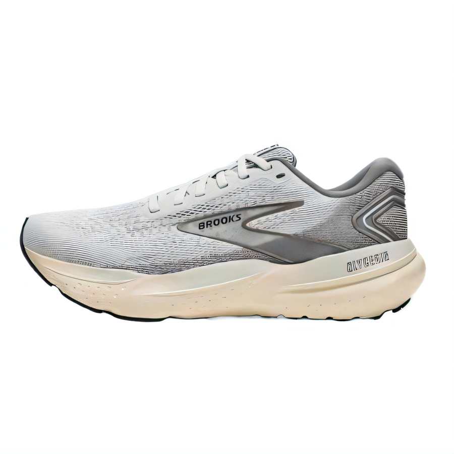 Brooks Glycerin 21 Mesh Cushioning Abrasion Resistant Coverage Low top Running Shoes Men's Gray
