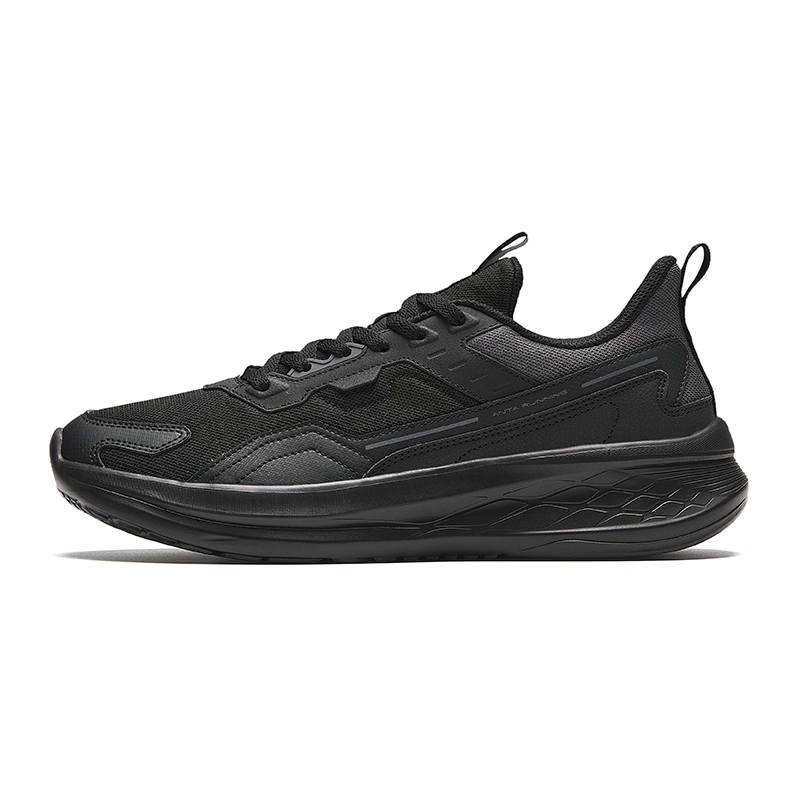 Anta Abrasion Resistant Breathable Low top Running Shoes Men's Black