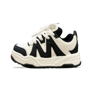 XLAIII Textile, Synthetic Leather Slip Resistant Abrasion Resistant Low top Casual Shoes Unisex White Black