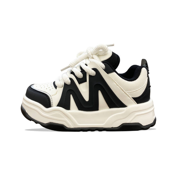 XLAIII Textile, Synthetic Leather Slip Resistant Abrasion Resistant Low top Casual Shoes Unisex White Black