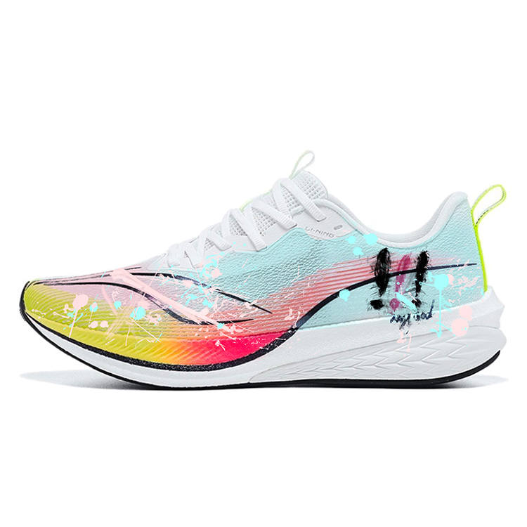 Li-Ning Li Ning Red Hare 6 Pro Cushioning Slip Resistant Abrasion Resistant Low top Casual Running Shoes Men's White Yellow