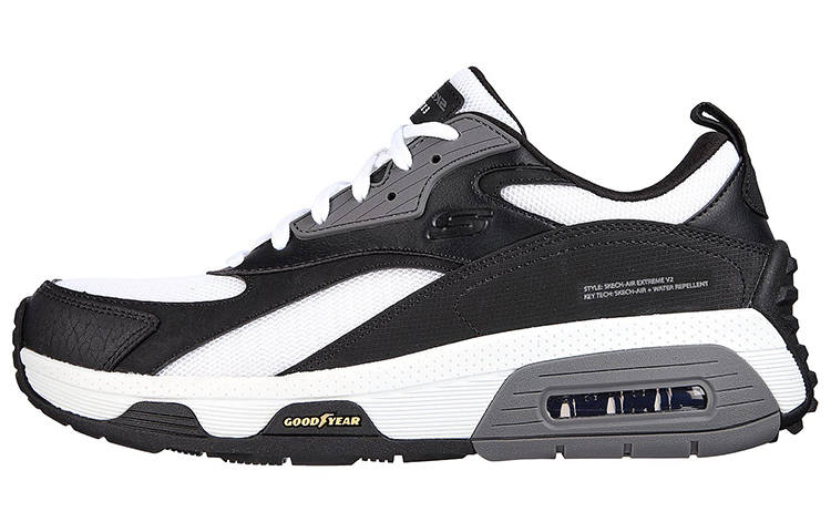 Skechers Air Extreme V2 Sports Low top Running Shoes Men's Black White