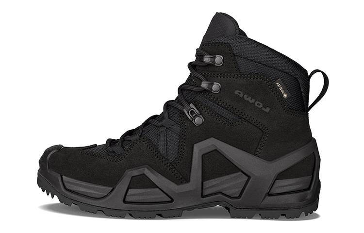Lowa ZEPHYR Cow Split Leather Waterproof And Wear resistant Crew Outdoor Boots Unisex Black