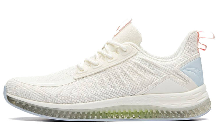 Anta Slip Resistant Abrasion Resistant Breathable Cushioning Low top Running Shoes Women's White Blue Pink