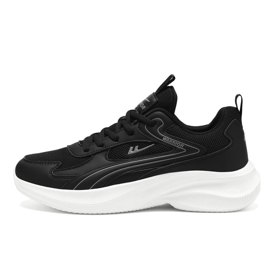 WARRIOR Running Shoes Men's Low Top Black/White/White/Gray/White/Moon/Orange