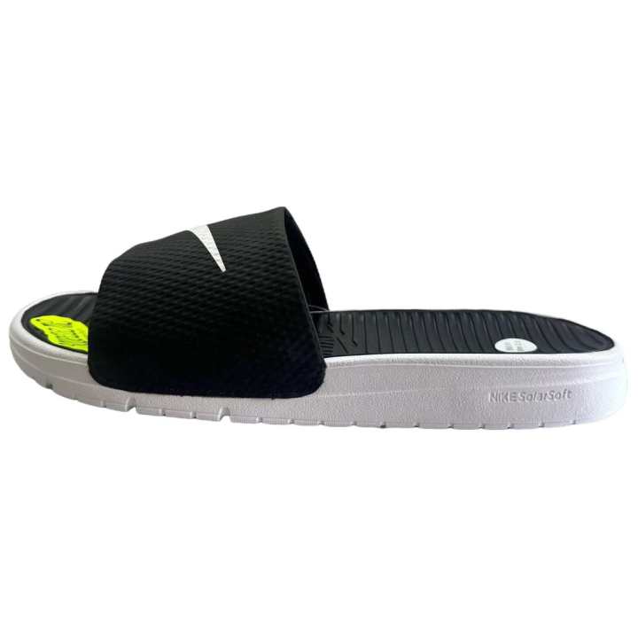Nike Nike Benassi Solarsoft Slip Resistant Odor Resistant Cushioning Slide Slippers Men's Black