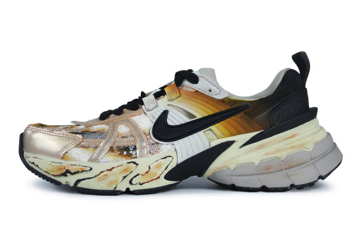 Nike Nike V2K Run Low top Running Shoes Women's Yellow Black Brown