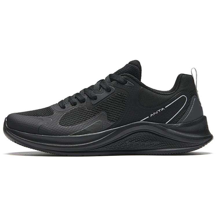 Anta Running Collection Cushioning Slip Resistant Low top Casual Running Shoes Men's Black