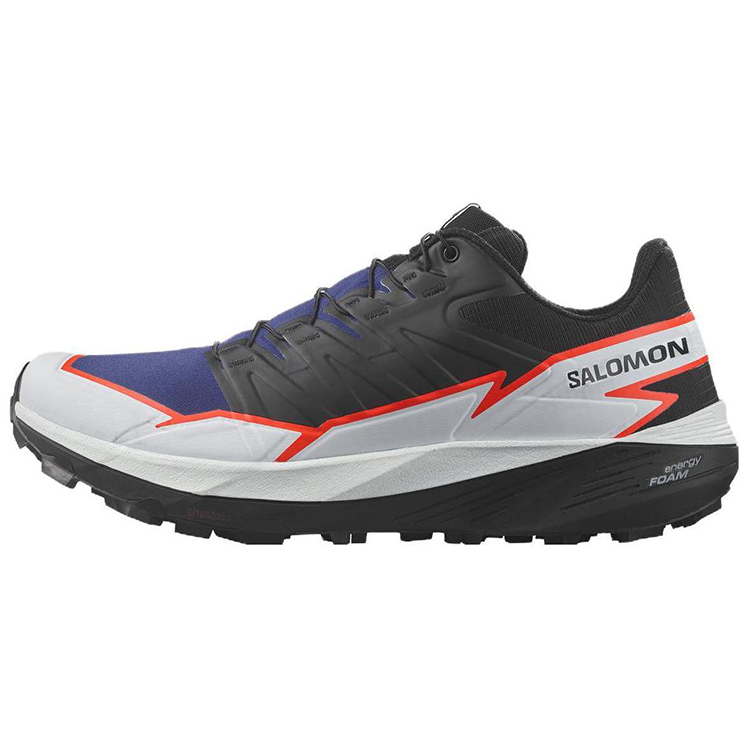 SALOMON Slip Resistant Abrasion Resistant Low top Running Shoes Men's Black Blue