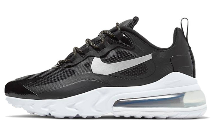 Nike Nike Air Max 270 React Black Metallic Silver Women's