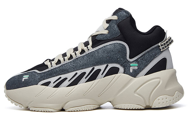 FILA FUSION Ade Mid Suede, Textile, Synthetic Leather Vintage Low top Running Shoes Men's Antarctic Gray