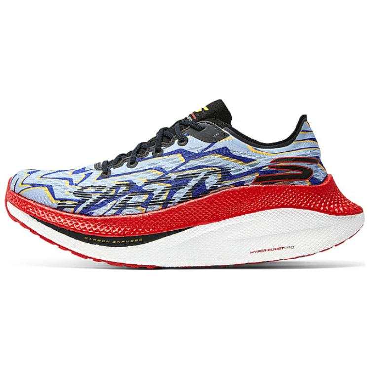 Skechers GO RUN Abrasion Resistant Breathable Low top Casual Running Shoes Men's Blue Red