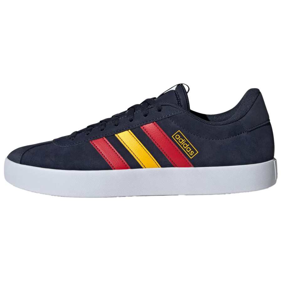 Adidas Adidas VL COURT 3.0 Slip Resistant Abrasion Resistant Low top Skateboard Shoes Unisex Blue Red Yellow