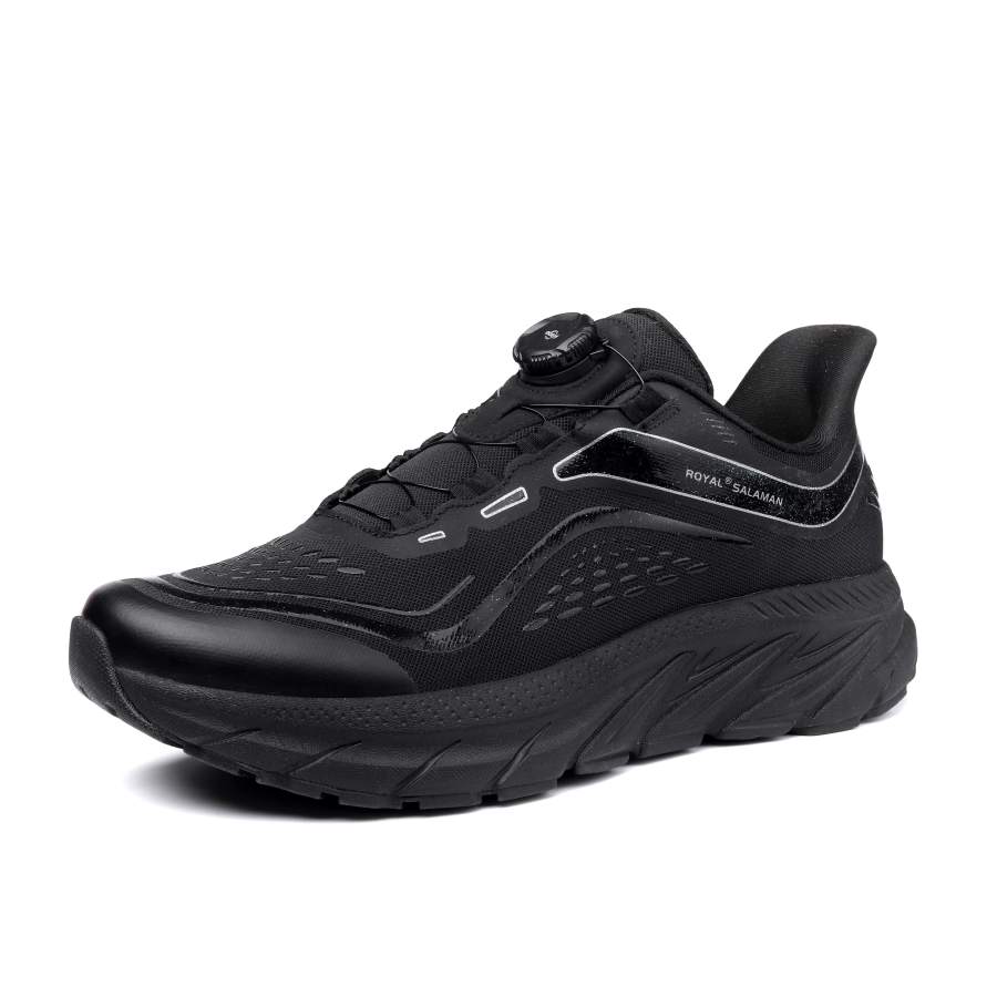SALAMAN Slip Resistant Abrasion Resistant Low top Casual Training Running Shoes Unisex Black
