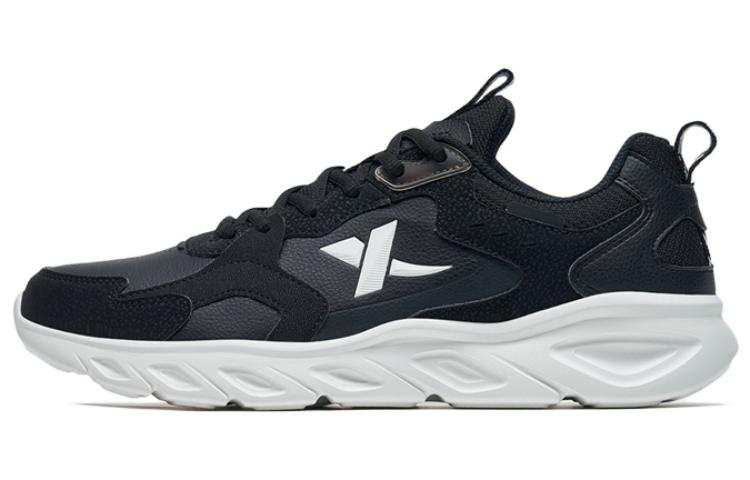 XTEP Cushioning Slip Resistant Abrasion Resistant Low top Running Shoes Men's Black White