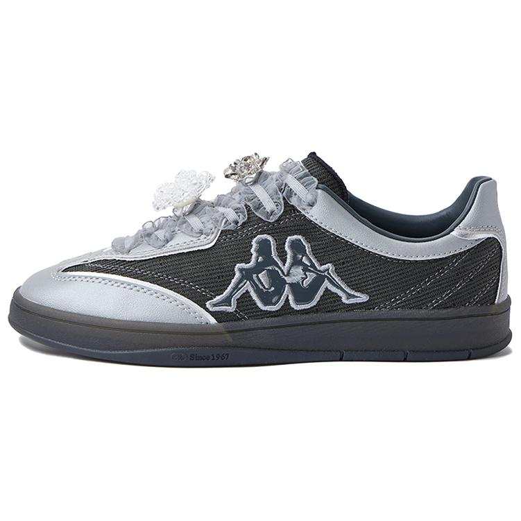 Kappa Slip Resistant Waterproof Non Slip And Waterproof Low top Skateboard Shoes Unisex Black