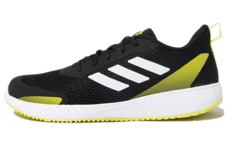 Adidas Adidas Adi Trend Fabric Cushioning Abrasion Resistant Slip Resistant Low top Running Shoes Men's Black Yellow