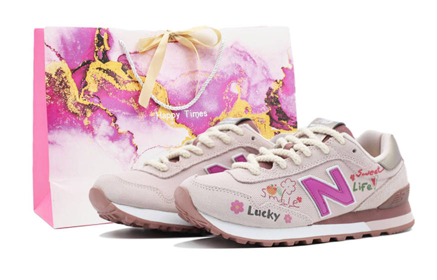 New Balance New Balance NB 515 Cushioning Slip Resistant Abrasion Resistant Low top Casual Running Shoes Women's Pink