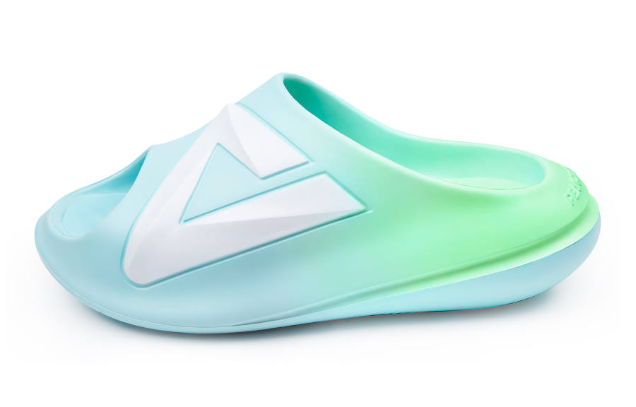 PEAK Taichi Chubby Slippers Sports Slippers Women's Blue And White Porcelain Green