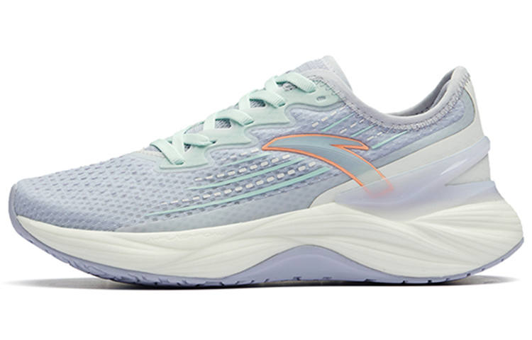 Anta Tron 2.0 Breathable Low top Running Shoes Women's White Blue Purple Summer