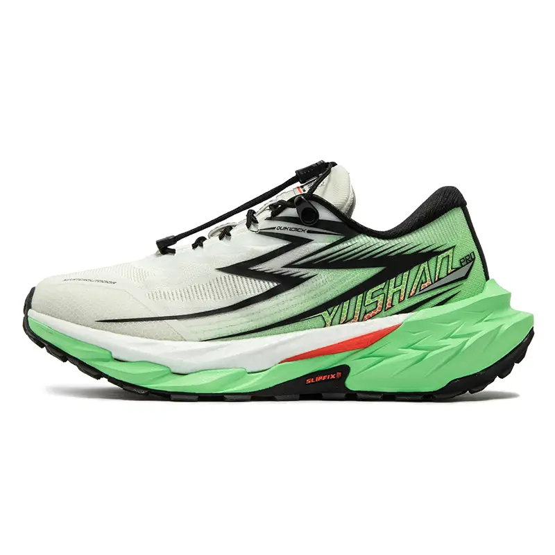 361° Slip Resistant, Abrasion Resistant, Breathable Low top Casual Running Shoes Men's White Green