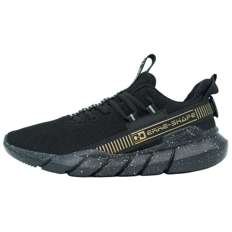Erke Breathable Lightweight Low top Casual Running Shoes Men's Black