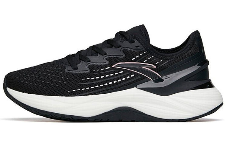 Anta Tron 2.0 Cushioning Slip Resistant Abrasion Resistant Low top Running Shoes Women's Black White