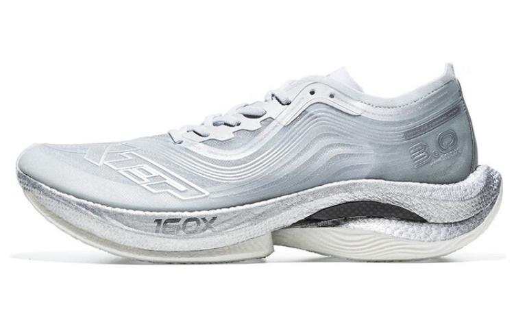 XTEP 160X 3.0 Cushioning Slip Resistant Abrasion Resistant Low top Running Shoes Women's Gray Silver