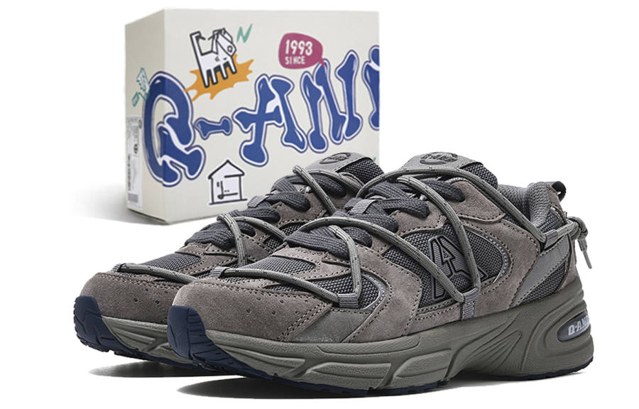 Q-AND Q AND Cushioning Slip Resistant Abrasion Resistant Height Increasing Low top Running Shoes Unisex