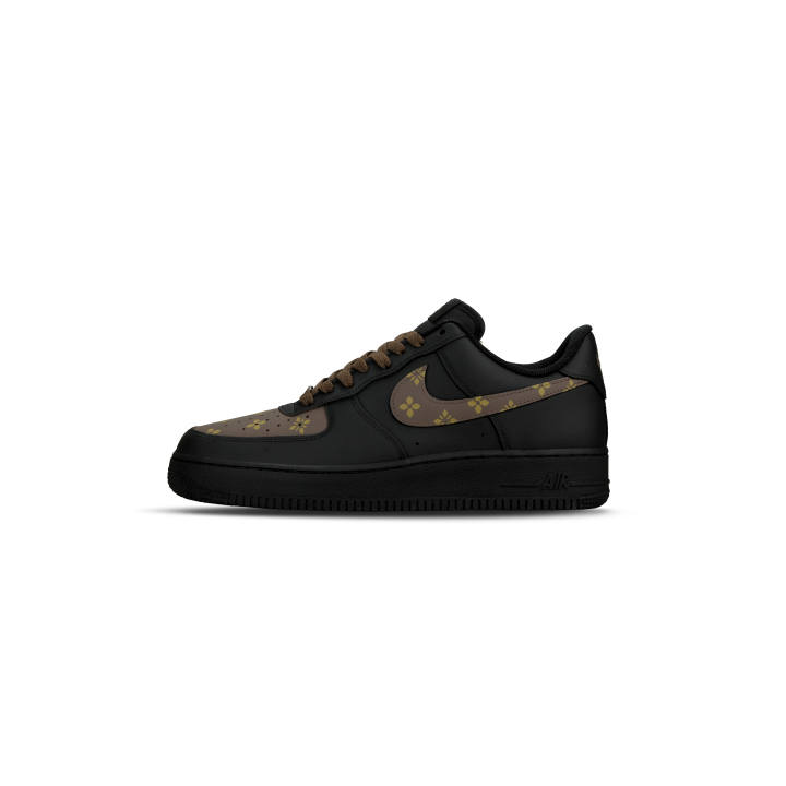 Nike Nike Air Force 1 Slip Resistant Abrasion Resistant Low top Skateboard Shoes Unisex Black Brown