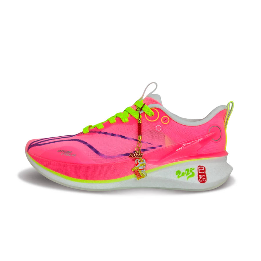 Li-Ning Li Ning Red Hare 8PRO Cushioning Slip Resistant Abrasion Resistant Low top Casual Running Shoes Men's Pink Green