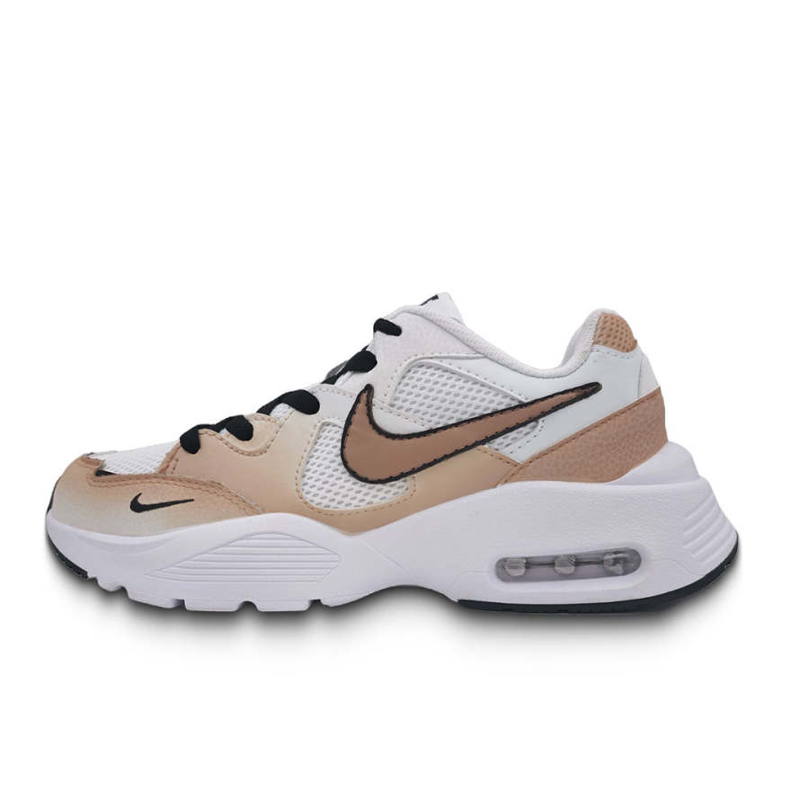 Nike Nike Air Max Fusion Mesh Cushioning Breathable Lightweight Low top Casual Running Shoes Women's White Brown
