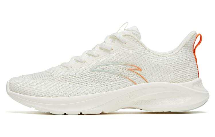 Anta Comfortable Fabric Slip Resistant Abrasion Resistant Low top Running Shoes Women's White Orange