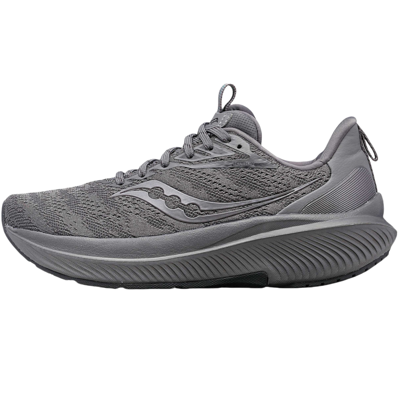 Saucony Echelon 9 Comfortable Cushioning Breathable Cushioning Breathable Low top Running Shoes Men's Gray